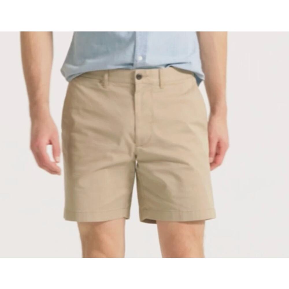 J.Crew Chino Shorts Mens 7" Inseam Tan Stretch Khaki 33